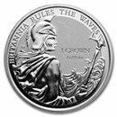 2017 Falkland Islands 1 oz Silver Britannia Reverse (Abrasions)