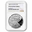 2007-W Proof American Silver Eagle PF-69 NGC