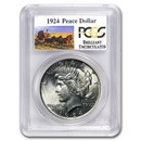 1924 Stage Coach Silver Dollar BU PCGS