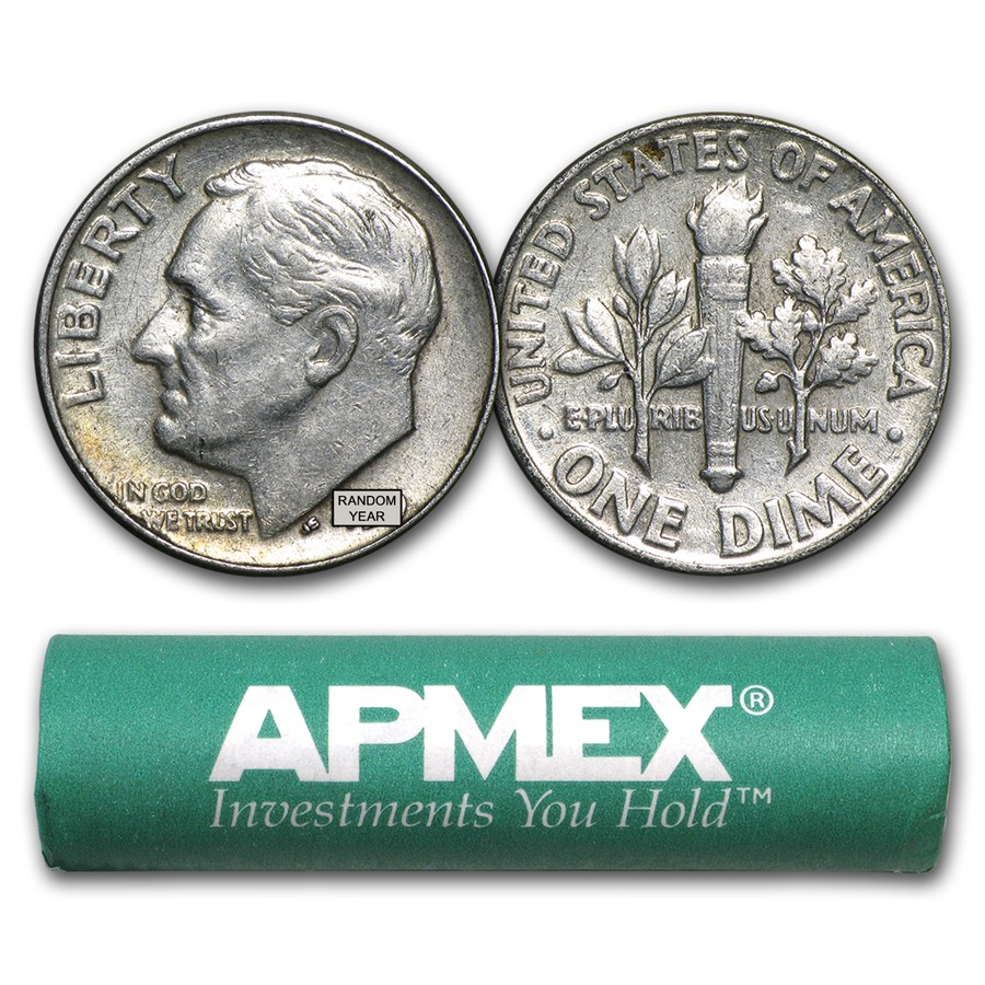 Roll Of Silver Dimes 5 In A Apmex Roll Of Silver Dimes 5 In A
