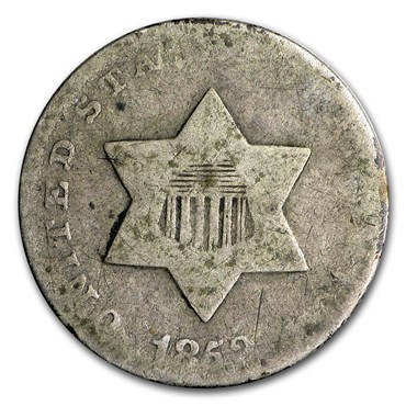 Three Cent Silver (1851-1873) obverse Three Cent Silver (1851-1873) obverse