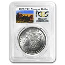 1878 Stage Coach Silver Dollar 7 TF Rev of 79 BU PCGS