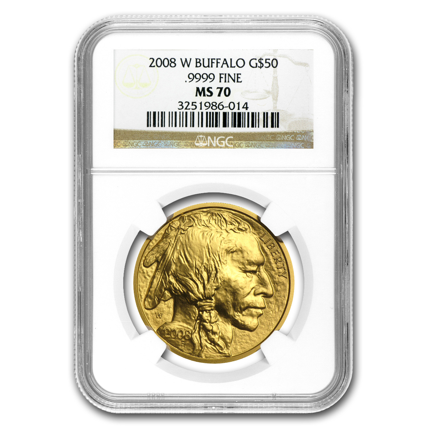 2008-W 4-Coin Gold Buffalo Set MS-70 NGC - Picture 2 of 5
