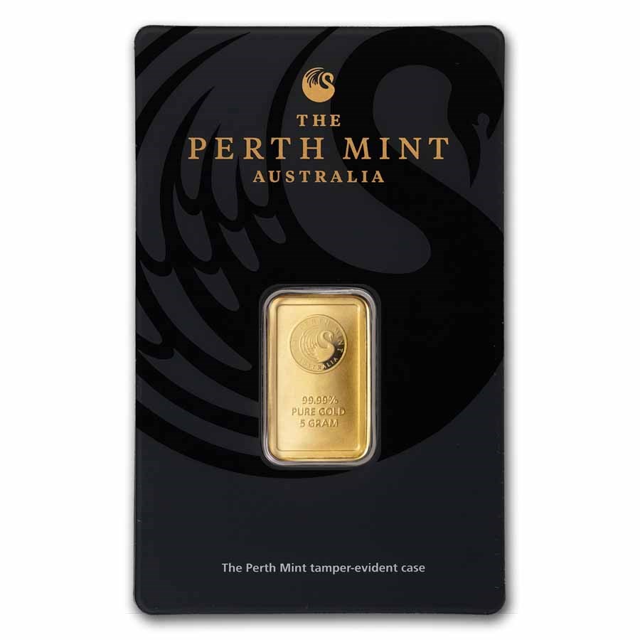 5 Gram Gold Bar From Perth Mint In Assay Perth Mint Gold Bars And Rounds Apmex