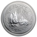 2011 Australia 1 kilo Silver Year of the Rabbit BU