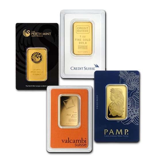 Buy 1 Oz Gold Bar Brand Name W Assay Card Apmex