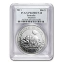 2011 Somalia 1 oz Silver African Elephant PR-69 PCGS