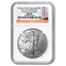 2011 (S) Silver Eagle MS-69 NGC (ER, Golden Gate Bridge Label)