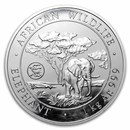 2012 Somalia 1 kilo Silver African Elephant (Dragon Privy)