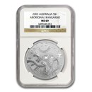 2003 Australia 1 oz Silver Kangaroo MS-69 NGC