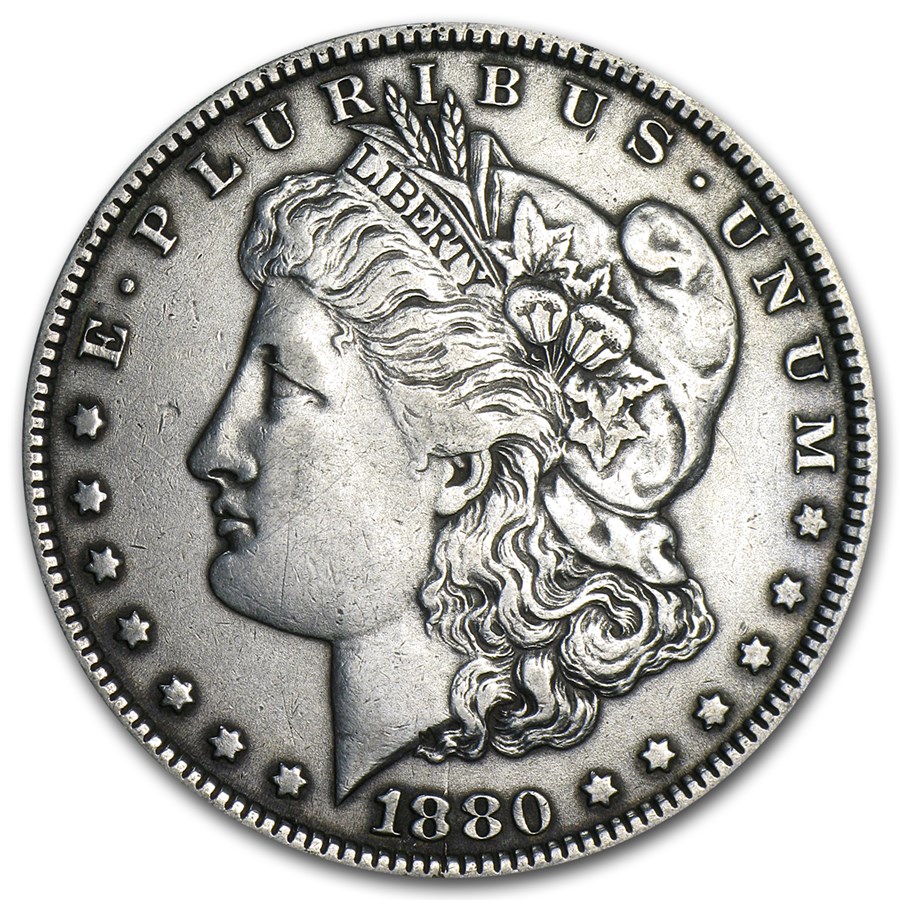 Download 1880 Morgan Dollar Knobbed 8 XF (VAM-1A, Top-100) | Morgan & Peace Dollars (VAM Varieties) | APMEX