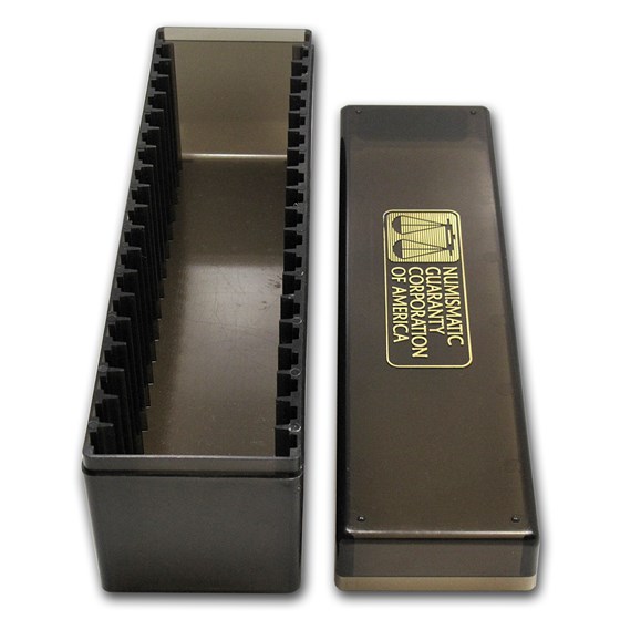 Vintage Black NGC 20 Coin Storage Boxes (Used / Recycled) For Sale