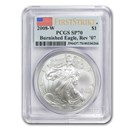 2008-W Burnished American Silver Eagle SP-70 PCGS (FS, Rev '07)