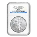 2011-S American Silver Eagle MS-69 NGC (ER, 25th Anniv)