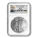 2012-W Burnished American Silver Eagle MS-70 NGC (First Release)