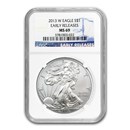 2013-W Burnished American Silver Eagle MS-69 NGC (Early Releases)