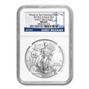 2014 (S) American Silver Eagle MS-69 NGC (Early Releases)