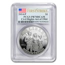 2014-P Civil Rights of 1964 $1 Silver Commem PR-70 PCGS (FS)