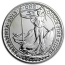 2013 Great Britain 1 oz Silver Britannia BU (Abrasions)