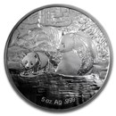 2015 China 5 oz Silver Panda 60th Anniversary FUN Coin Show Medal