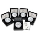 2014-P 5-Coin 5 oz Silver Burnished ATB Set (w/Box & COA)