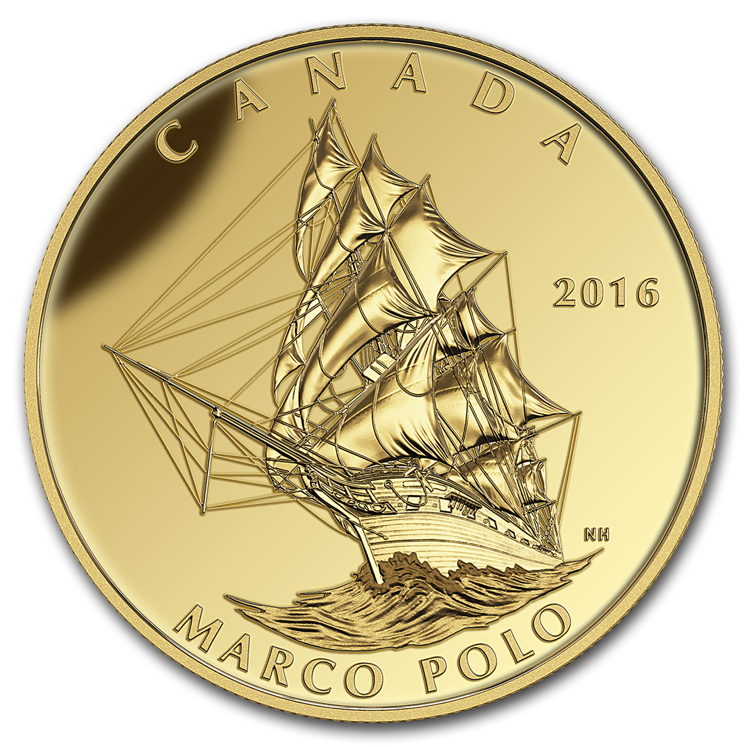 2016 Canada oz Pf Gold $200 Tall Ships: Marco Polo (Coin Only