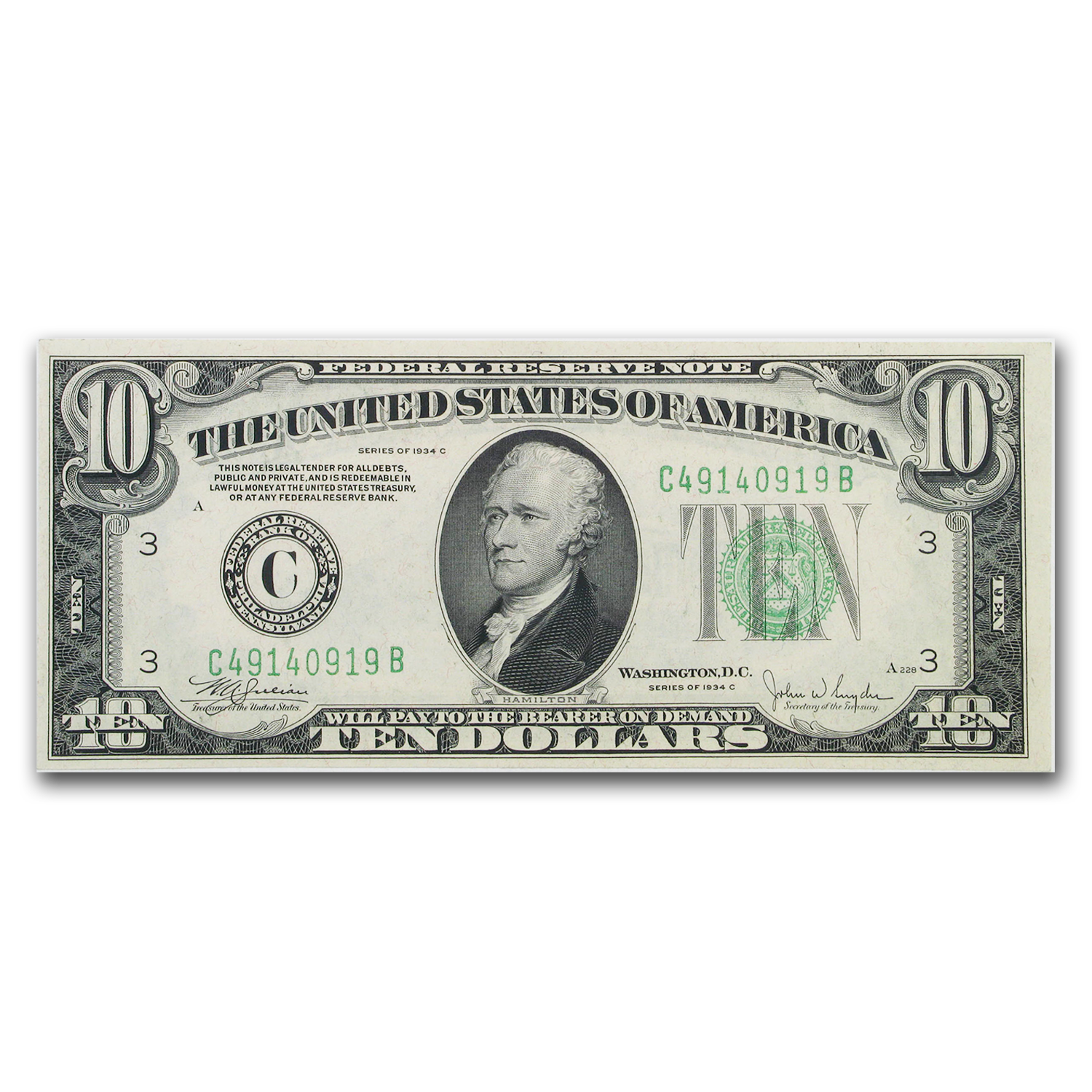1 $1.00 Series 1993 Federal Reserve Note XF Circulated Condition 