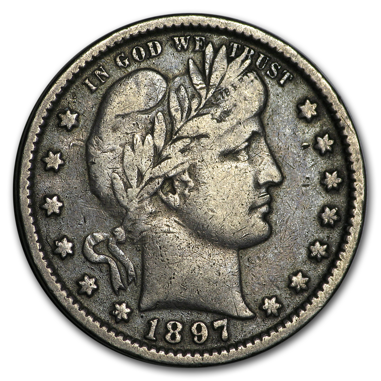1900-S Barber Silver Quarter VF Uncertified