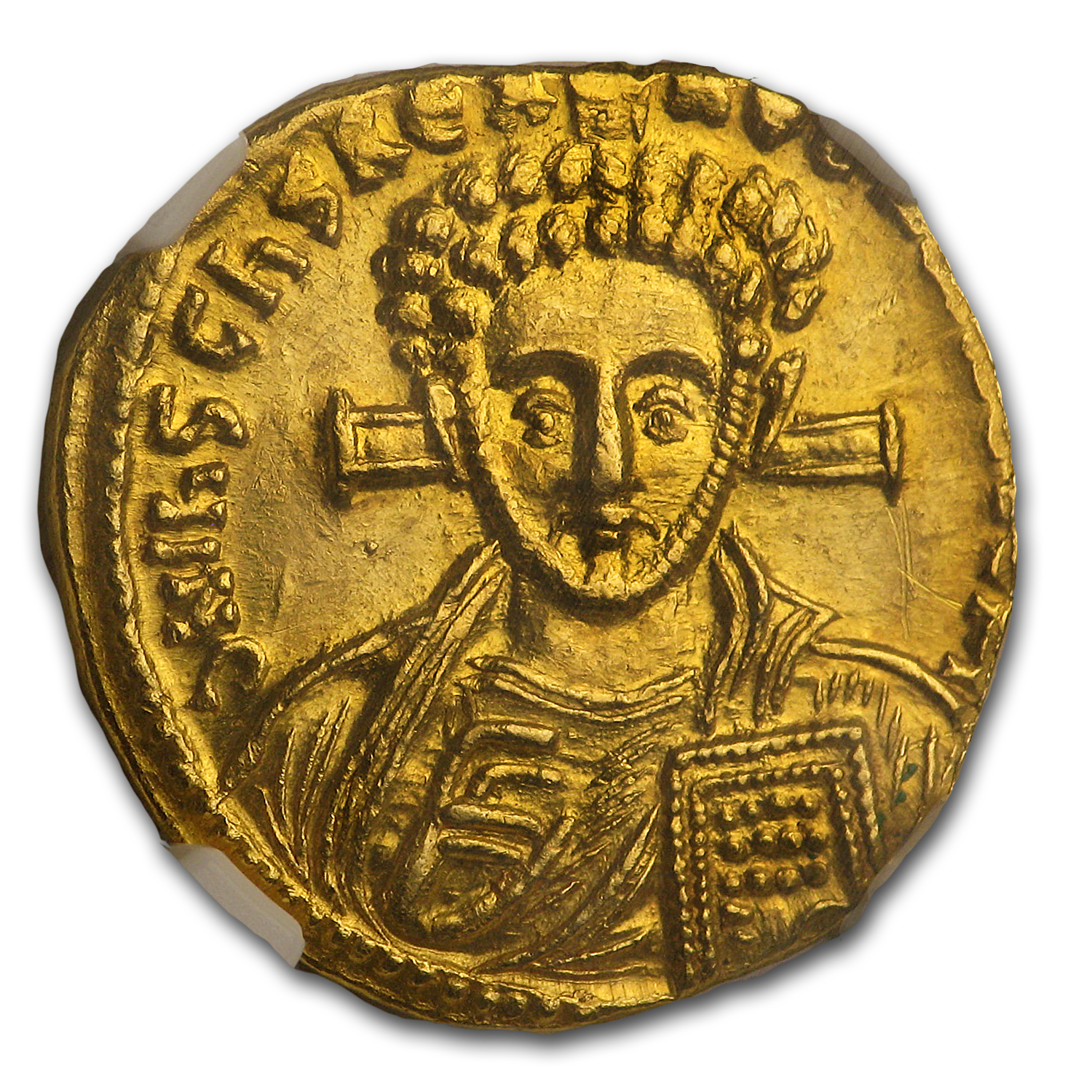 Buy Byzantine Gold Tremissis Justinian I (527-565 AD) AU | APMEX