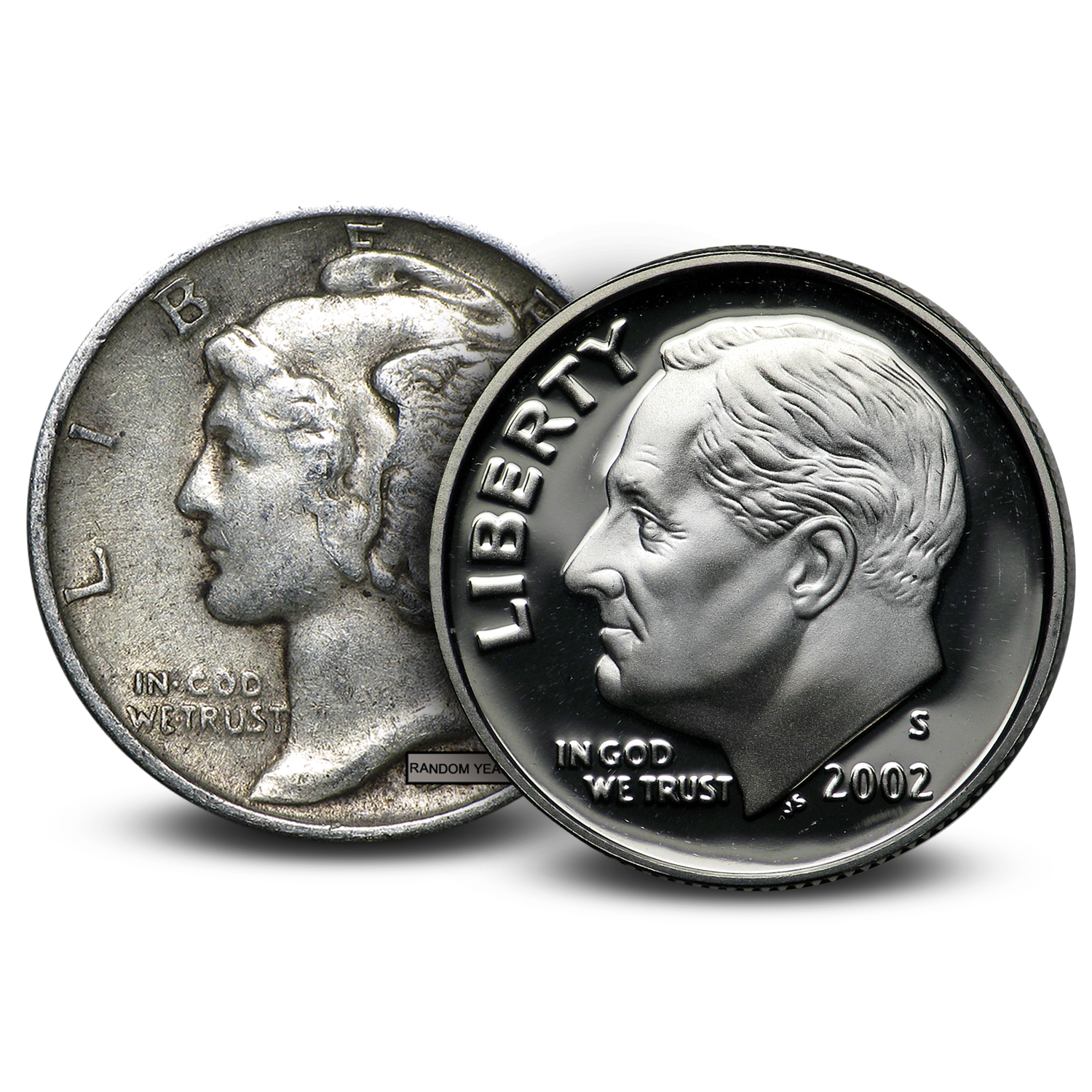 Buy 90% Silver Mercury Dime 50-Coin Roll XF | APMEX