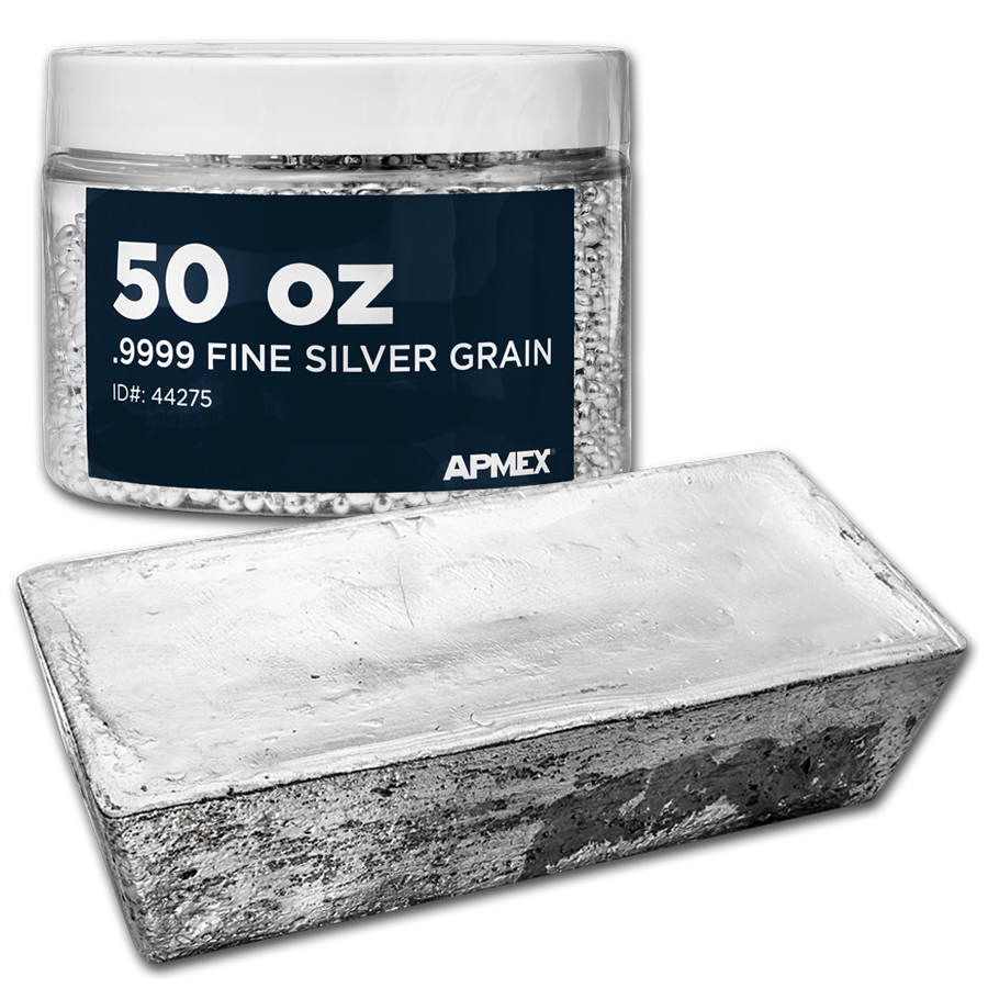 Buy 5 oz Silver Grain/Shot .999+ Fine | APMEX Buy 5 oz Silver Grain/Shot .999+ Fine | APMEX