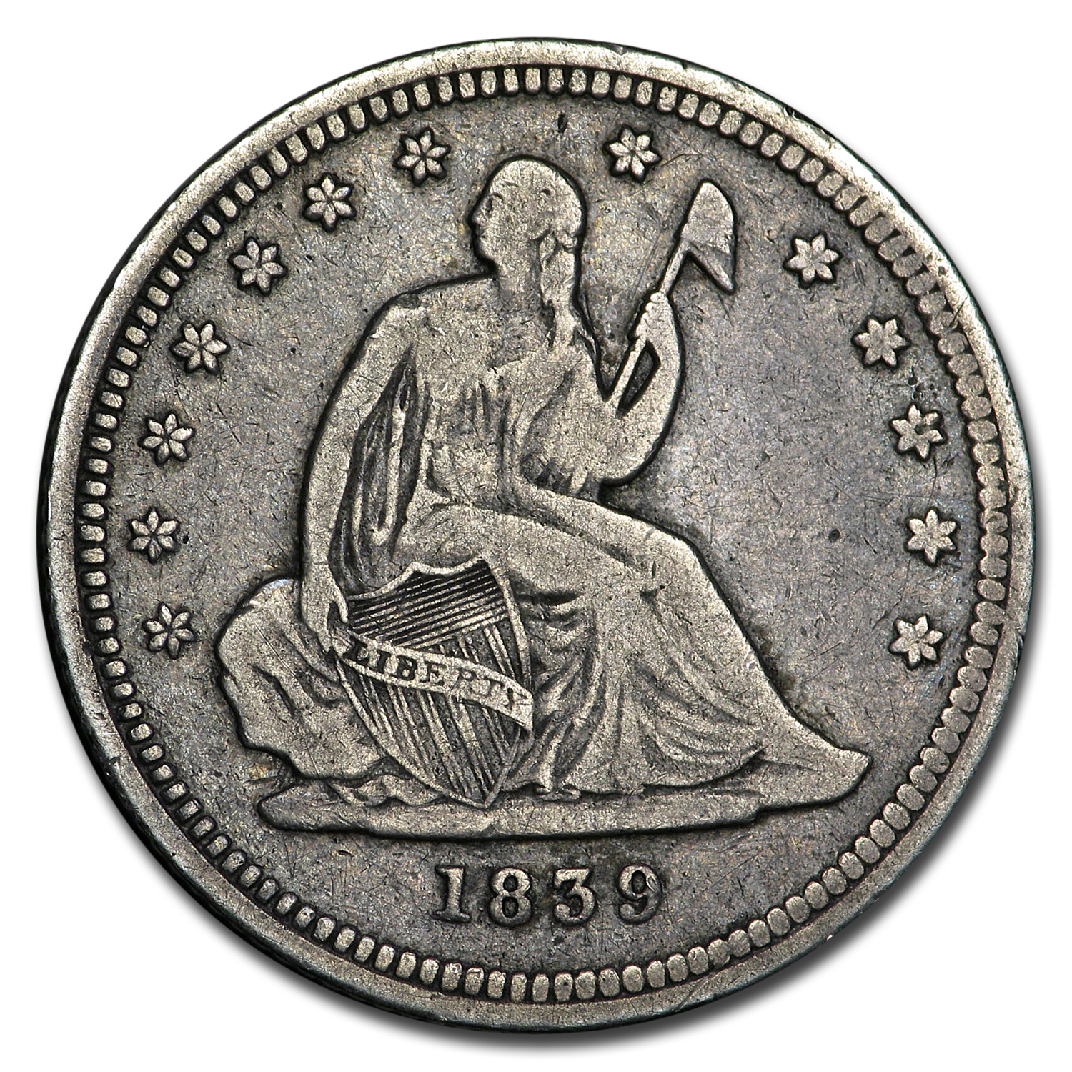 Buy 1873 Liberty Seated Quarter w/arrows VF | APMEX