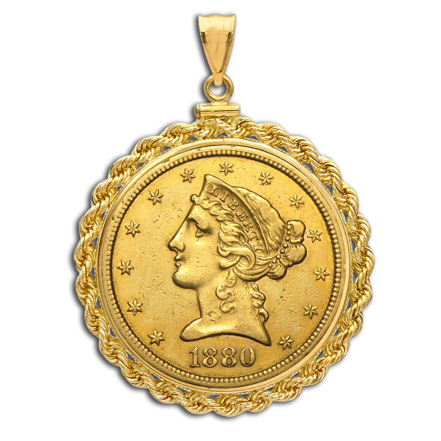 $20 gold coin necklace