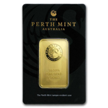 Buy 1 oz Gold Bar - Perth Mint Gold Button | APMEX