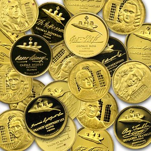 .0542 oz Gold Round - Signers/Declaration of Independence .0542 oz Gold Round - Signers/Declaration of Independence