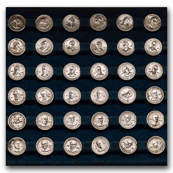 Mini Coin Set Buy .925 Fine Sterling Franklin Mint Presidential Mini-Coin Set | APMEX