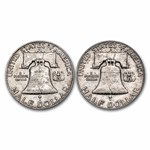 $1.00 Face Value 90% Franklin Halves Avg Circ