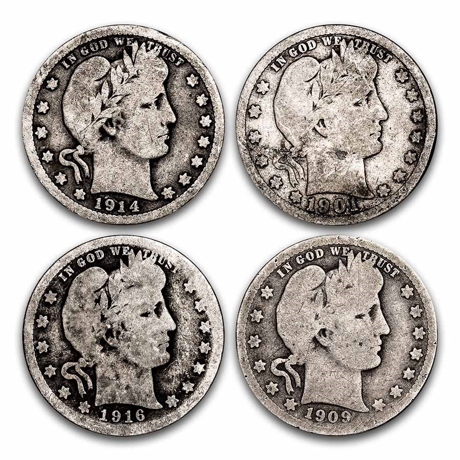$1.00 Face Value Barber Quarters Avg Circ