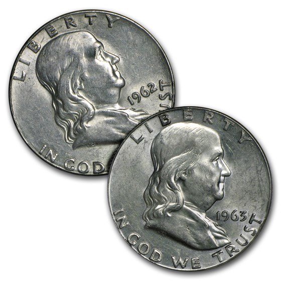 $1.00 Face Value Franklin Halves AU $1.00 Face Value Franklin Halves AU