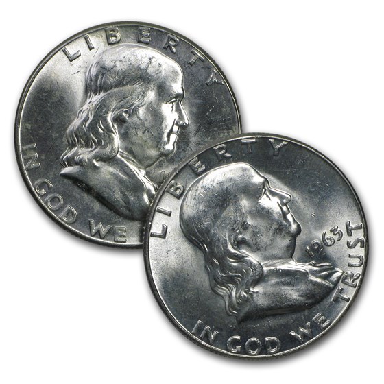 $1.00 Face Value Franklin Halves BU $1.00 Face Value Franklin Halves BU