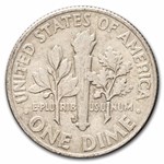 $1.00 Face Value Silver Roosevelt Dimes Avg Circ