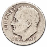 $1.00 Face Value Silver Roosevelt Dimes Avg Circ