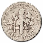 $1.00 Face Value Silver Roosevelt Dimes Avg Circ