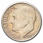 $1.00 Face Value Silver Roosevelt Dimes Avg Circ