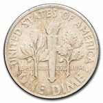 $1.00 Face Value Silver Roosevelt Dimes Avg Circ