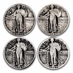$1.00 Face Value Standing Liberty Quarters w/Dates