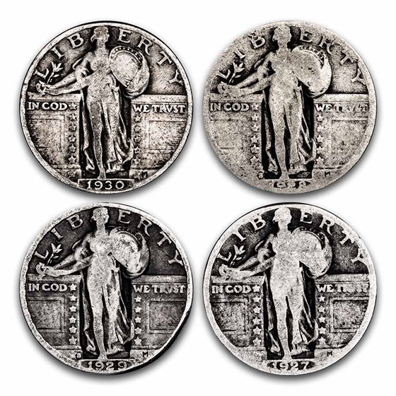 $1.00 Face Value Standing Liberty Quarters w/Dates $1.00 Face Value Standing Liberty Quarters w/Dates