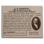 $1,000 Bond - Fernandina & Jacksonville Railroad (E. H. Harriman)