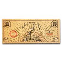 1/10 gram Gold Aurum Note - Lady Liberty Design (Random Year)