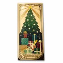 1/10 gram Gold Aurum Note - Merry Christmas Tree, 24K